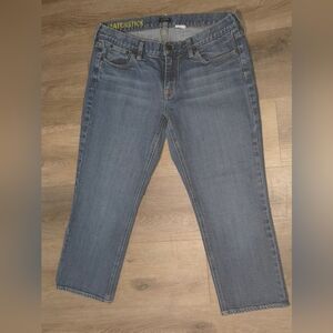 Womens J. Crew Matchstick Skinny Capri Jeans in Light Blue Wash, Sz 31